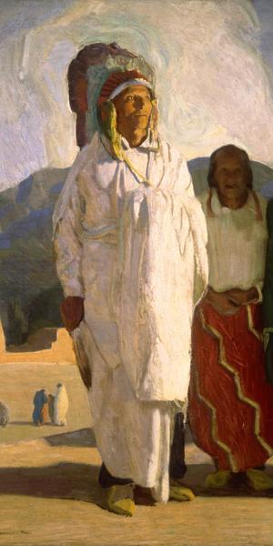 Ernest L.  Blumenschein, The Chief Speaks, 1917, oil on canvas; Private Collection, photograph courtesy Gerald Peters Gallery, Santa Fe, N.M.