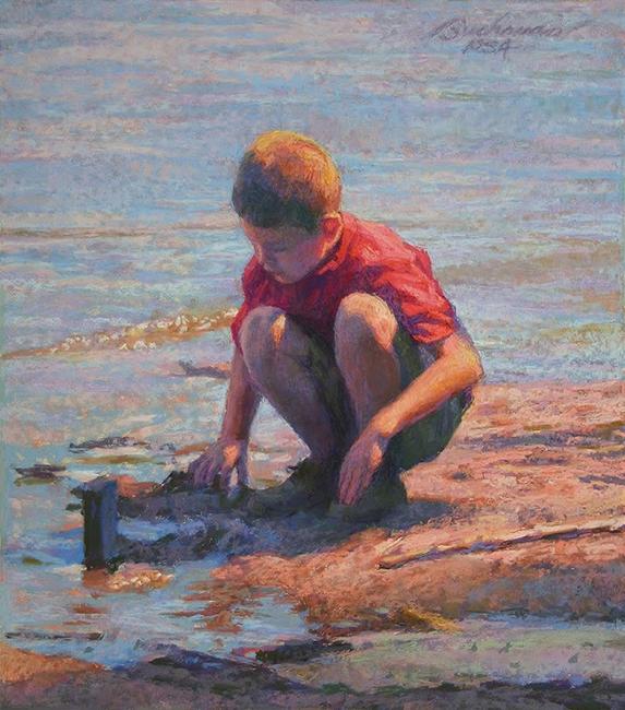 Clayton Buchanan CPS, "Searching the Shore," pastel