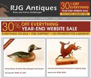 30% Year-End Sale at www.RJGAntiques.com