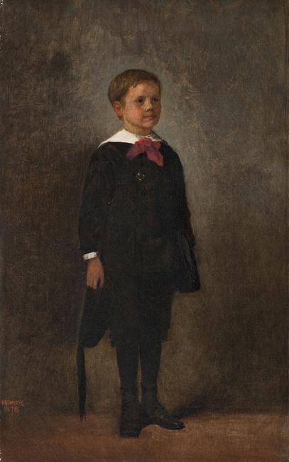 Winslow Homer (American, 1836-1910), Charles Prentice Howland, 1878.  Oil on canvas, 21 1/8 x 13 ¼ in.  Clark Art Institute.  Gift of Susan Montgomery Howell in Memory of Esther Howland Montgomery and Henry and David Howland, 2014.13