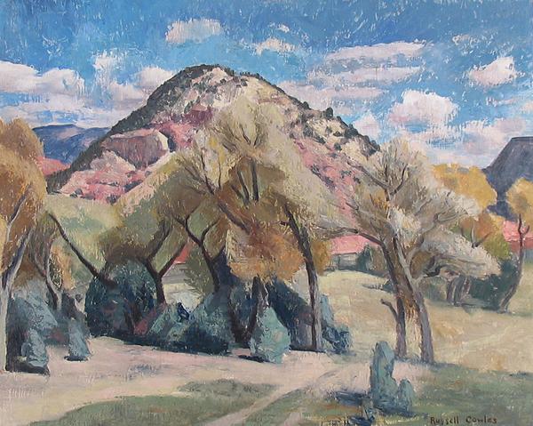 Russell Cowles, Mountain Landscape Springtime, Oil on wood panel, 24" x 30"