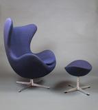 Egg chair and ottoman by Arne Jacobsen, designed in 1958 (Kirkland Museum of Fine and Decorative Art)