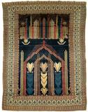 An Antique Pictorial Persian Seneh Wool Rug