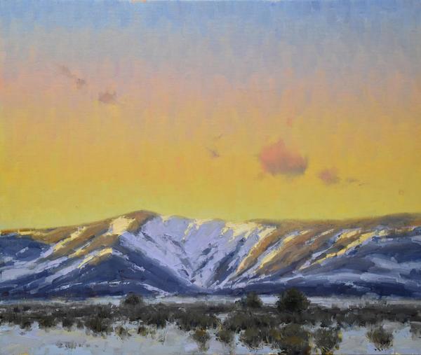 Dan Young "Winter Morning Sky", oil on Board, 20 x 24 inches