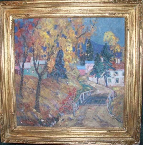 Fern Coppedge, "October," 16 x 16 in., oil painting (1930's).