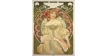 Alphonse Mucha, Rêverie.  1897.  Colour lithograph.  © Mucha Trust 2015