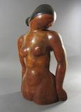 Robert Laurent (1890-1970) The Bather (c.1920).  Carved mahogany featuring black painted hair.  