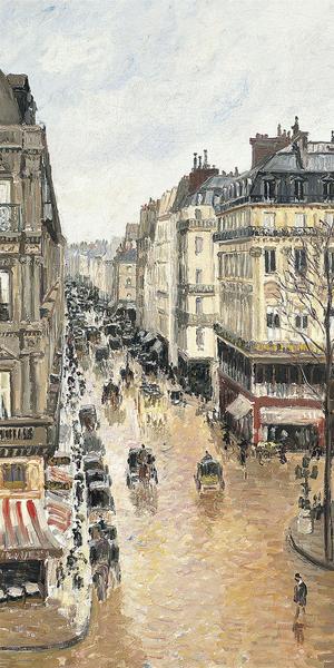 Pissarro's Rue Saint-Honoré in the Afternoon.  Effect of Rain.  1897.