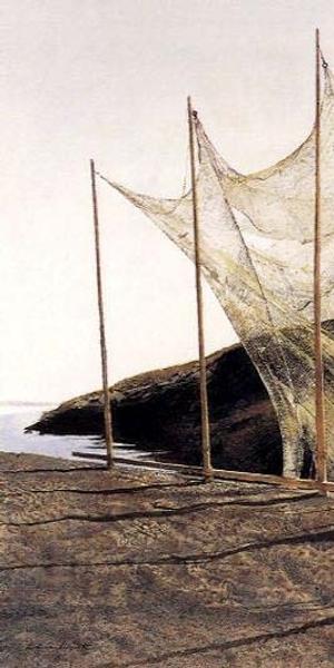 Andrew Wyeth (1917-2009) Pentecost, 1989.  Tempera.  Private Collection.