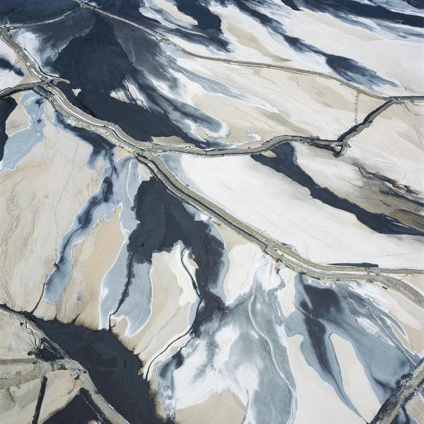 Desolation Desert, Tailings Pond 1, Minera Centinela Copper Mine, Atacama, Chile, 2018 Archival pigment print, 48 x 48 inches.  © David Maisel, courtesy the artist and Edwynn Houk Gallery 