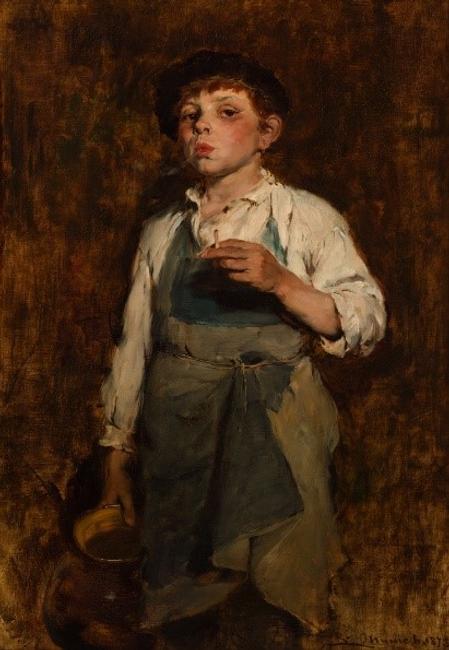 Frank Duveneck (1848–1919), United States, He Lives by His Wits, 1878, oil on canvas, Collection of Gates Thornton Richards and Margaret Kyte Richards