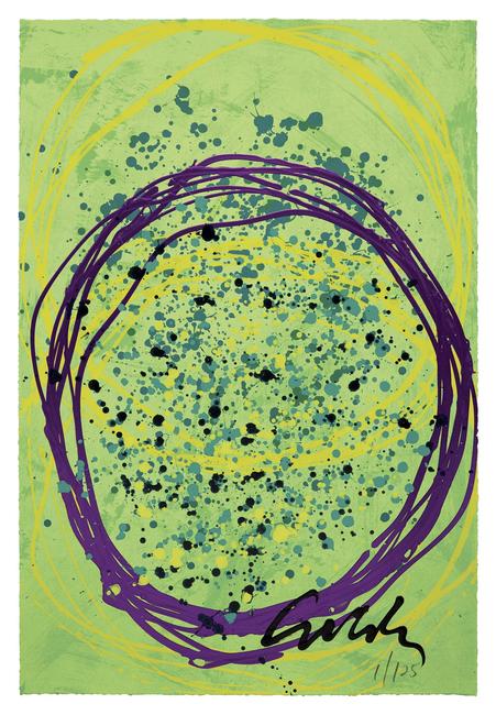 Dale Chihuly, Echo Floats, 2018, Screenprint with hand-colouring, 94 x 63.5 cm / 37 x 25” © Chihuly Studio