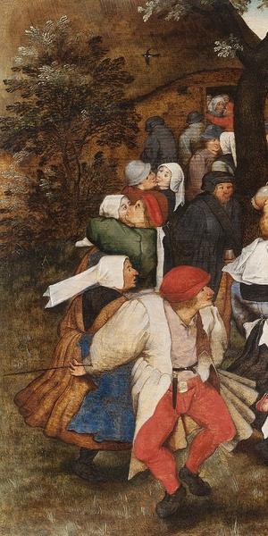 Pieter Brueghel the Younger, “Wedding Dance in the Open Air” (1607–14) (photo by Dominic Brown, © Holburne Museum)