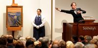 Tobias Meyer, former principal auctioneer at Sotheby's, selling Edvard Munch's The Scream for $119,9 million in May 2012.