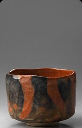 Kakunyū (Raku XIV), Japan, 1918-1980, Tea Bowl named 'Juei', 1975, Red Raku ware; glazed ceramic, 3 7/8 x 4 5/8 x 4 5/8 in.  (9.7 x 11.7 cm), Raku Museum, Photo: Takashi Hatakeyama 