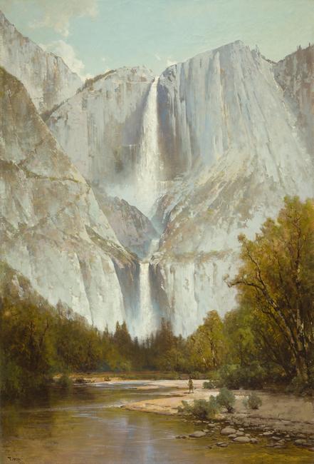 Thomas Hill, Yosemite Falls, 1884.  Oil on canvas, 53 1/2 x 35 1/4 in.  