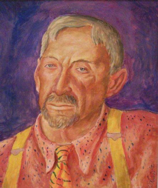 From the Susan Teller Gallery, Fred Shane, Old Man with Yellow Suspenders.