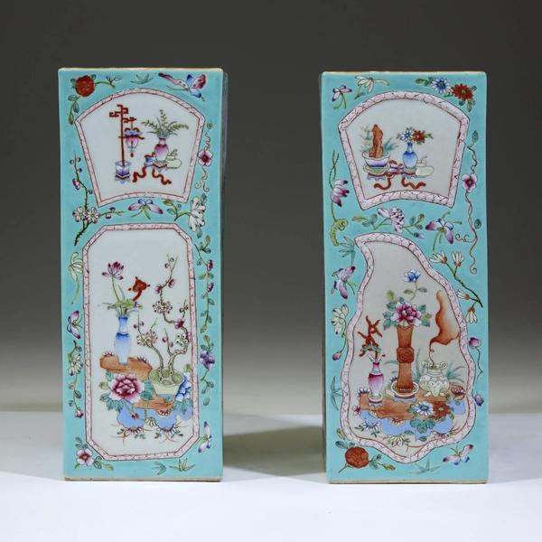 This pair of late 19th/early 20th century Chinese vases with botanical artwork and auspicious Buddhist symbols against a turquoise ground sold for $5,200 (including buyer’s premium) in Freeman’s April 7, 2020 auction.  The first-time purchase made by a new bidder through LiveAuctioneers will generate a charitable donation.