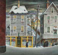 Henry Martin Gasser (1909–1981) December Morning Watercolor and gouache on paper 18⅞ x 23⅞ inches (sight size) Signed lower right: H.  GASSER