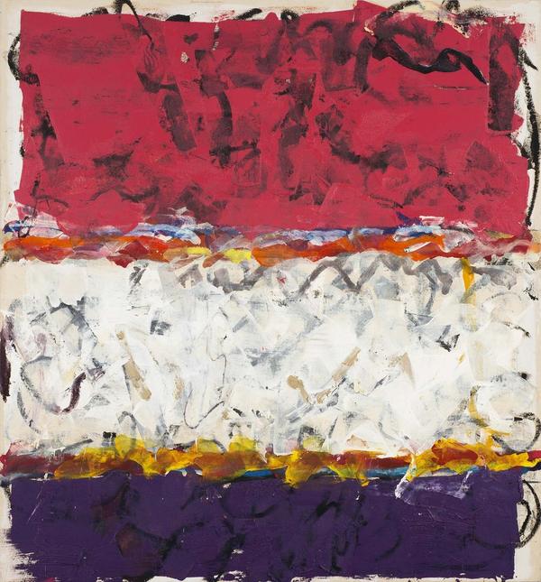 Michael Goldberg (1924-2007), Untitled (2/05-S), 2005, oil and oil stick on canvas, 78" x 73 7/8", signed and dated 