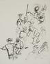 "Street Scene" ink drawing by George Grosz, 22 3/4 x 17 1/4 in., 57.8 x 43.8 cm