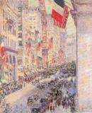 Childe Hassam, "Up the Avenue." Private Collection.