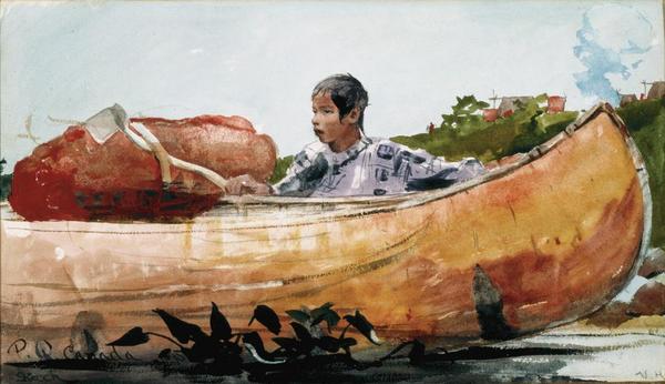 Winslow Homer, Indian Boy with Canoe, 1895.  Denver Art Museum.