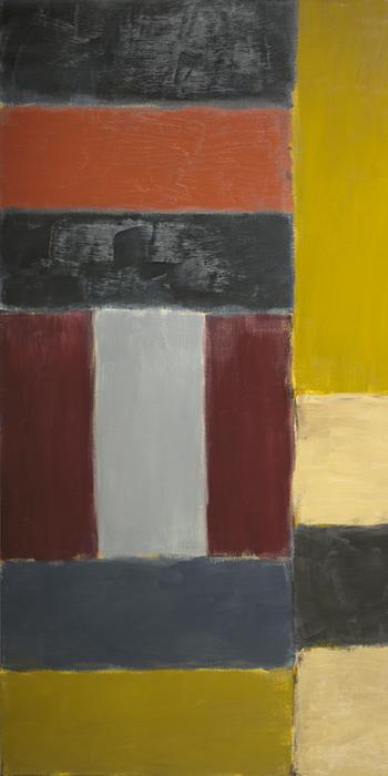 Sean Scully, Wall of Light Peru, 2000, oil on linen, 110 x 132 in., Gift of Mary and Jim Patton, © 2014 Sean Scully 