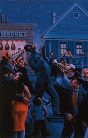 Archibald J.  Motley Jr.  (1891–1981), Gettin’ Religion, 1948.  Oil on canvas, 40 × 48.375 in.  (101.6 × 122.9 cm).  Whitney Museum of American Art, New York; purchase, Josephine N.  Hopper Bequest, by exchange.  © Valerie Gerrard Browne