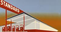 Edward Ruscha, Standard Station, 1966.  (c) Edward J.  Ruscha IV.  All rights reserved.  Photo (c) 2012 Museum Associates/LACMA 