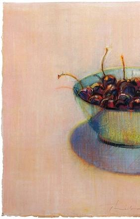 Wayne Thiebaud, Untitled (Bowl of Cherries), 1982, pastel on paper, 13 1/2 x 17 1/4 in.