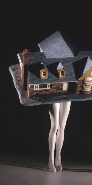 Laurie Simmons, Walking House, 1989; Chromogenic print, 64 x 46 in.; Collection of Dr.  Dana Beth Ardi; Photo courtesy of the artist and Salon 94, New York