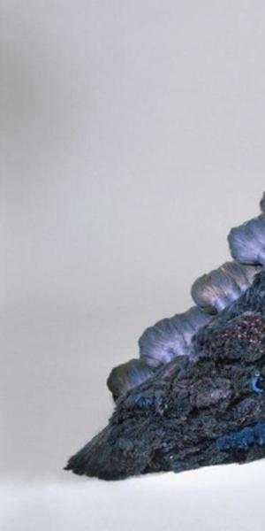 Sheila Hicks (1934 - ) Banisteriopsis - Dark Ink.  1968-1994.  Linen, wool, and synthetic raffia.  71 inches.  © Sheila Hicks