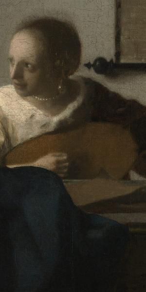 DETAIL: Johannes Vermeer (Dutch, Delft 1632–1675 Delft) ca.  1662–63.  Oil on canvas, 20 1/4 x 18 in.  (51.4 x 45.7 cm)