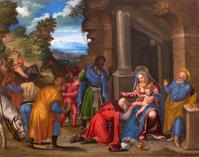 Battista Dossi (Ferrara, c.1475-1548) The Adoration of the Magi Oil on panel, 54.6 x 68.8 cm, 27½ x 27 ins 