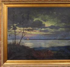 Oil on canvas painting attributed to the renowned Hudson River School artist Jasper Francis Cropsey, untitled, signed and dated 1878 (est.  $200,000-$300,000).