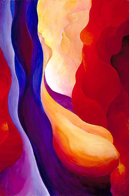 Jerry Anderson, Antelope Canyon 1, 2018, Acrylic on Canvas, 30'' x 20''