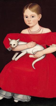 Ammi Phillips (1788–1865) Girl in Red Dress with Cat and Dog, 1830–35 Oil on canvas Collection American Folk Art Museum, New York Gift of Ralph Esmerian, 2001.37.1 Photo by John Parnell, New York