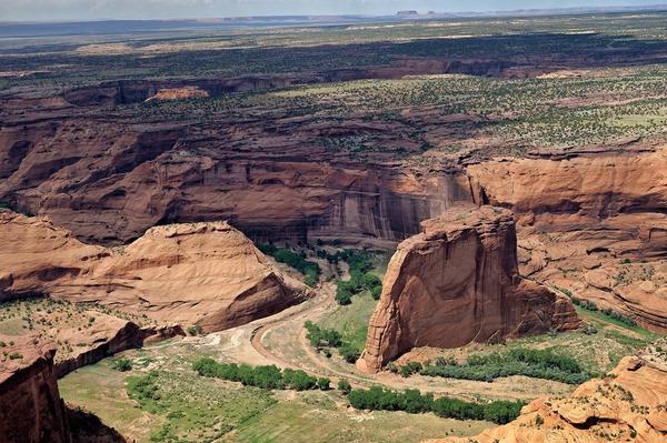 White House is harder to see now because of the additional vegetation.  This is the only site in Canyon de Chelly that is accessible without a guide and is by far the most visited ruin in the canyon.