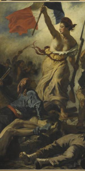 Eugène Delacroix, July 28, 1830: Liberty Leading the People.  1830.  1831 Salon.  Oil on canvas.  260 x 325 cm.  Musée du Louvre, Paris © RMN-Grand Palais (musée du Louvre) / Michel Urtado