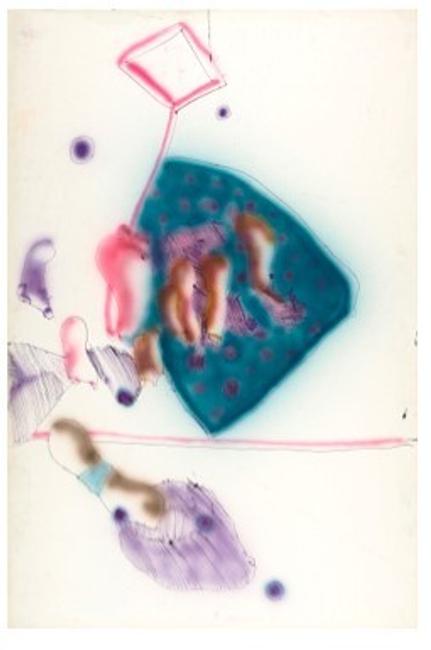 John Altoon, ABS-082 - A, 1965, ink and airbrush on paper, 60 x 40 inches Photo © Museum Associates/LACMA 