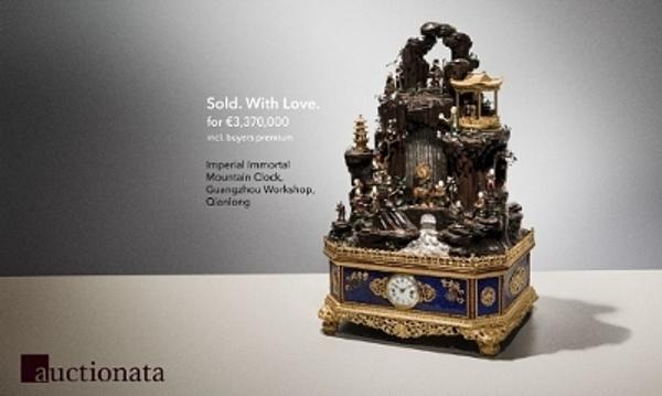 Auctionata sets New World Record for online auction of Asian art: Chinese Clock sells for 3.37 Million Euro