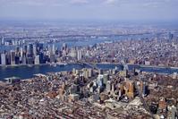 AERIAL VIEW OF NEW YORK CITY.  