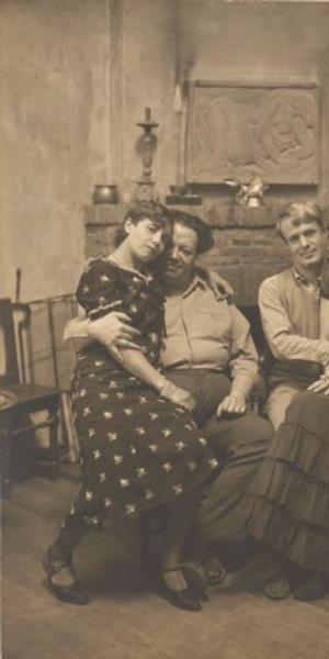 Diego Rivera and Frida Kahlo with Lucile and Arnold Blanch at Coyoacán, c.  1930, Peter A.  Juley & Son, New York City , active 1910s - 1970s.  Gelatin silver print, image and sheet: 9 1/2 x 7 1/2 inches.  Philadelphia Museum of Art: Gift of Carl Zigrosser, 1975.