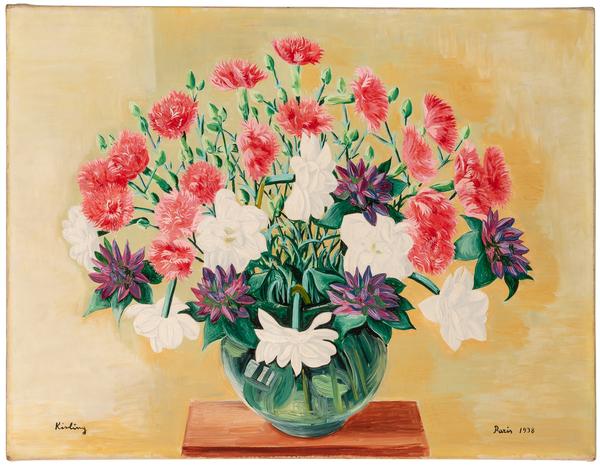 Moise Kisling (Polish/French, 1891-1953), Fleurs, 1938, 19 3/4 x 25 3/4 inches.  Est.  $60,000-90,000.  Lot 22.