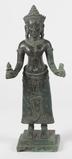 Khmer Bronze Figure of Prajnaparamita, Bayon Style, Angkor Period, 13th Century (Estimate: $20,000-30,000)