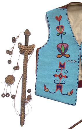 Historic fully-beaded Cree-made Native American Hopi vest with traditional floral motif (est.  $10,000-$20,000).