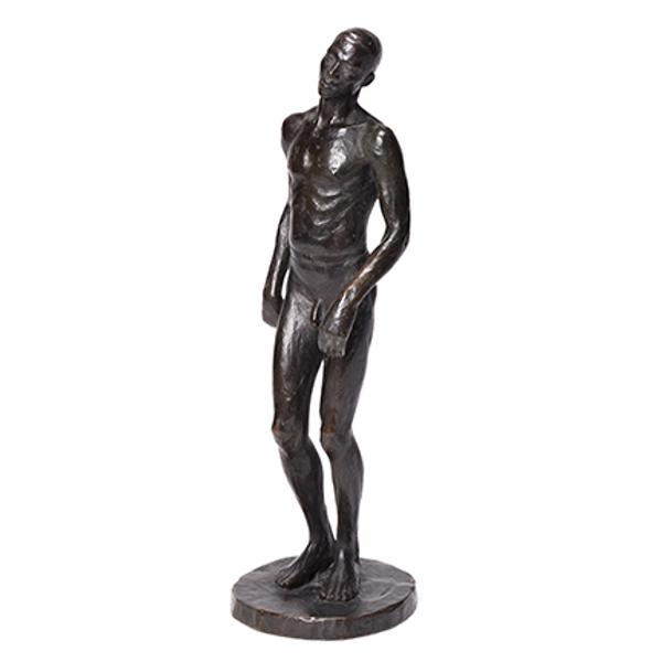 Richmond Barthé, African Boy Dancing, cast bronze with dark brown patina, 1937.  Estimate $150,000 to $250,000.