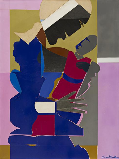 Romare Bearden, Woman and Child, collage, 1968.  Estimate $150,000 to $250,000.