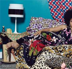 Mickalene Thomas, Tell Me What You're Thinking, 2016.  Chromogenic print, 40" x 50" 